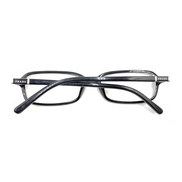 PRADA VPR11G 1AB-1O1 Black Rectangle Eyeglasses Frames 52-17 135 Italy Designer - Picture 11 of 12